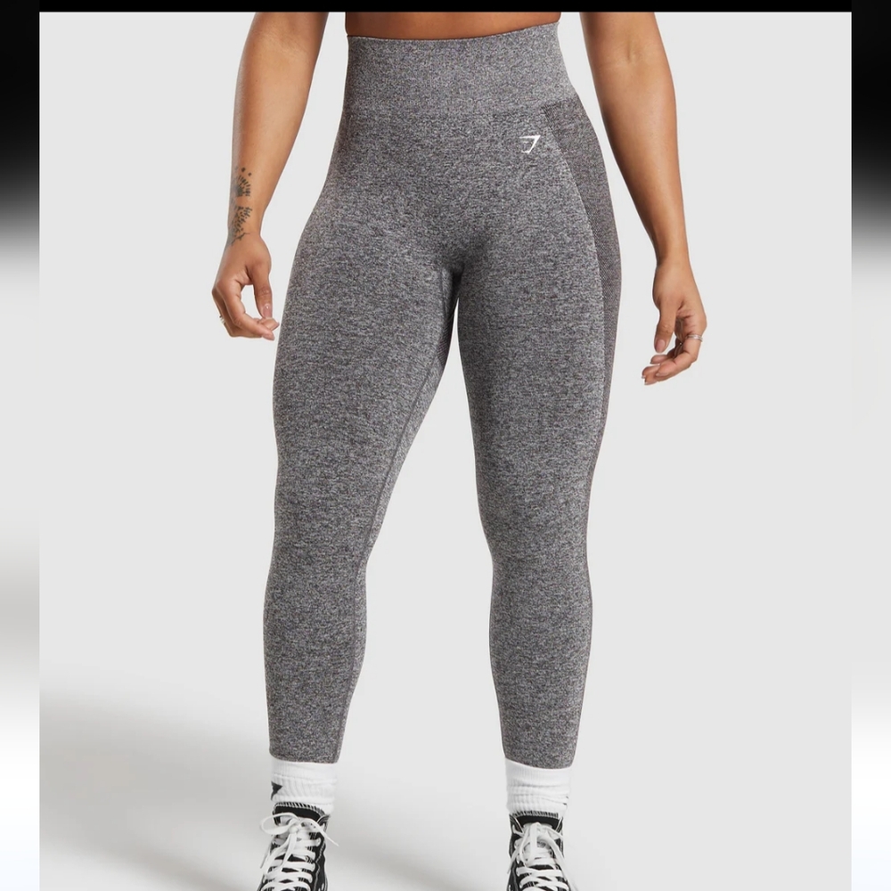 Gymshark women's vital seamless flex high waisted leggings. Grey, size M.